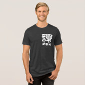 Oude karakter Kanji voor Zen Tri-Blend Shirt (Voorkant volledig)
