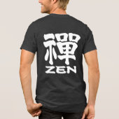Oude karakter Kanji voor Zen Tri-Blend Shirt (Achterkant)