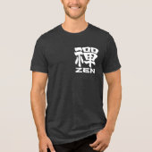 Oude karakter Kanji voor Zen Tri-Blend Shirt (Voorkant)