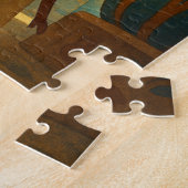 Oude Karnak Kolommen Heilige Puzzel Blauw (Zijkant)
