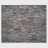 Oude kasteelmuur wikkelpapier cadeaupapier (Vlak)