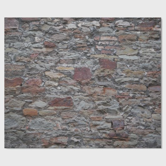 Oude kasteelmuur wikkelpapier cadeaupapier (Vlak)