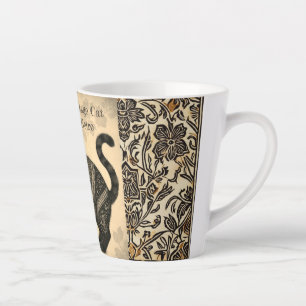 Oude kat, antieke kat en motiefpatroon  latte mok