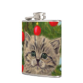 Oude Kat en Kerstboom Heupfles (Links)