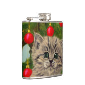 Oude Kat en Kerstboom Heupfles (Rechts)