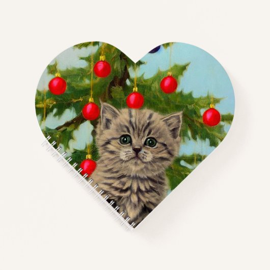 Oude kat en kerstboom notitieboek (Voorkant)