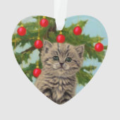 Oude kat en kerstboom ornament (achterkant)