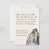 Oude kat kunst trouw jubileum uitnodiging (Achterkant)