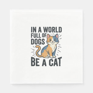 Oude Kat Liefhebber Wees een Kat Grafisch Ontwerp_ Servet