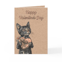 Oude Kat Met Hartendoos Valentijnsdag