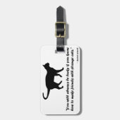 Oude Kat Spreukwoord Bagagelabel (Voorkant verticaal)