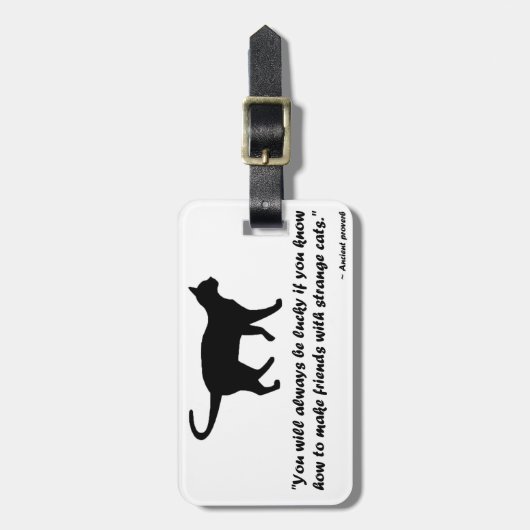 Oude Kat Spreukwoord Bagagelabel (Voorkant verticaal)