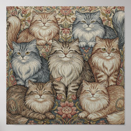 Oude Kat Tapijt Poster