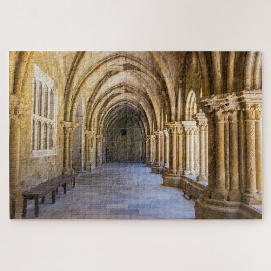 Oude Kathedraal kloostergang Legpuzzel (Horizontaal)