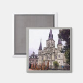 Oude kathedraal op JackSon Square Magneet (Voorkant / Achterkant)