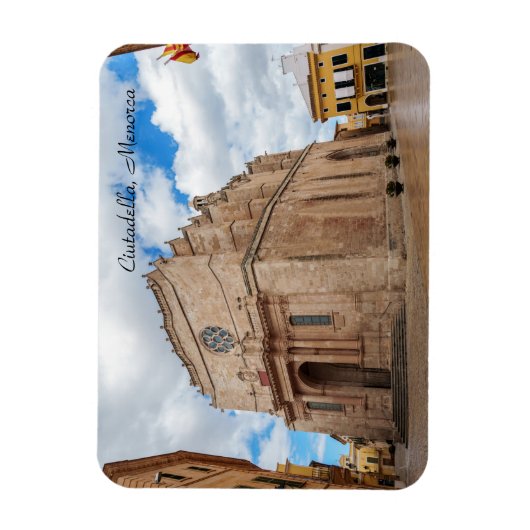 Oude kathedraal Santa Maria in Ciutadella - Menorc Magneet (Verticaal)