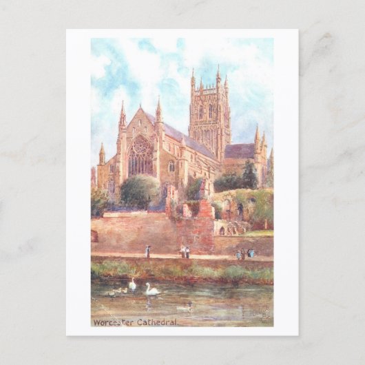 Oude Kathedraal van Worcester Briefkaart (Voorkant)