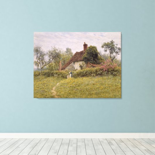 Oude katten bij inwendige canvas afdruk (Insitu (Houten vloer))