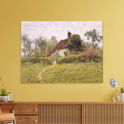 Oude katten bij inwendige canvas afdruk (Insitu (Woonkamer))