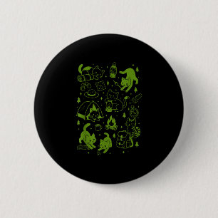 Oude katten kamperen camper avontuur wandelaar ronde button 5,7 cm