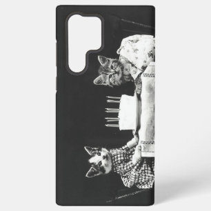Oude katten op een verjaardagsfeestje samsung galaxy hoesje