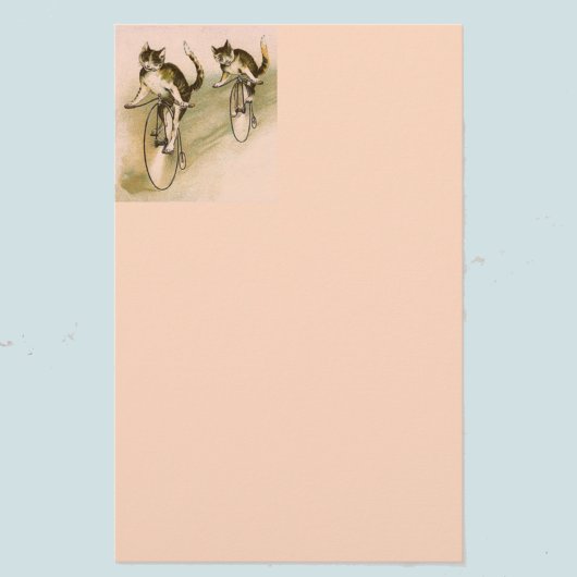 Oude katten op fietsen briefpapier