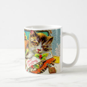 Oude Katten Prettig Kerstfeest Koffiemok