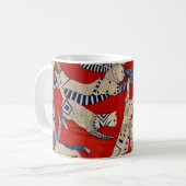 Oude Kattenstof Mok (Voorkant links)
