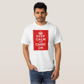 Oude Keep Calm and Carry On WWII-propaganda T-shirt (Voorkant volledig)