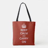 Oude Keep Calm and Carry On WWII-propaganda Tote Bag (Achterkant)