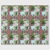 Oude keizerkerst onder de boom cadeaupapier (Vlak)