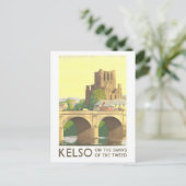 Oude Kelso Schotland Reisposter Briefkaart (Staand voorkant)