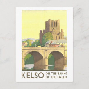 Oude Kelso Schotland Reisposter Briefkaart
