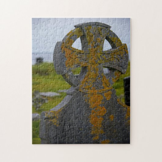 Oude Keltisch Kruis Galway Ierland. Legpuzzel (Verticaal)