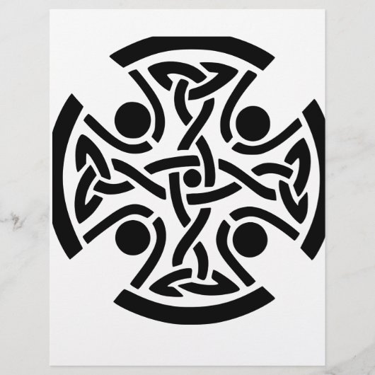 Oude Keltische Kruisknoopwerk Kunst Flyer (Voorkant)