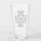 Oude Keltische Kruisknoopwerk Kunst Glas (Achterkant)