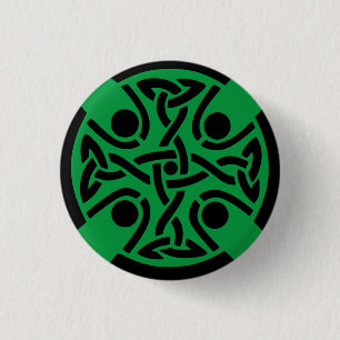 Oude Keltische Kruisknoopwerk Kunst Ronde Button 3,2 Cm