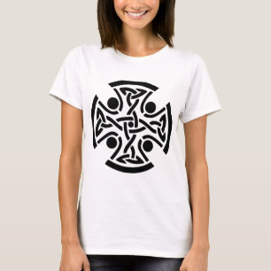Oude Keltische Kruisknoopwerk Kunst T-shirt