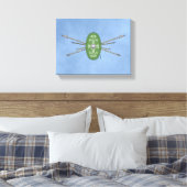 Oude Keltische Schild en Speren Canvas Afdruk (Insitu (Slaapkamer))