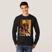 Oude Kemet 2 Egyptische Royalty Pharaoh en zijn vr T-shirt (Voorkant volledig)