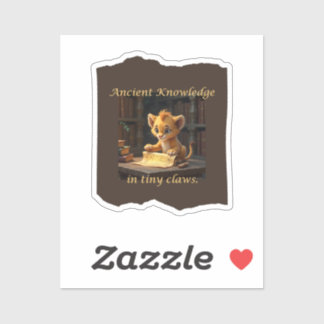 Oude kennis in kleine klauwen - Schattigee leeuw S Sticker