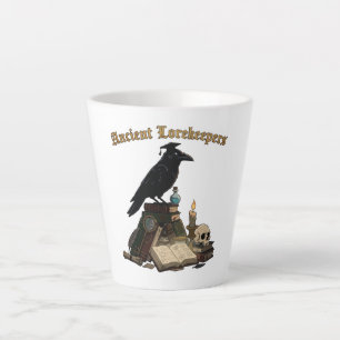 Oude Kennisonderhouder Raven   Dark Academia Gotie Latte Mok