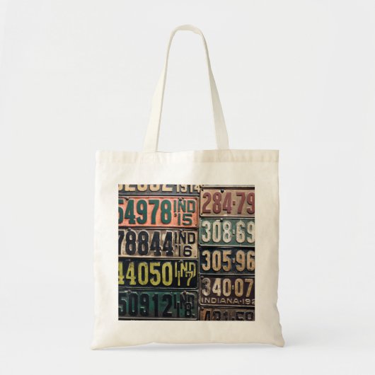 Oude Kentekenplaten Tote Bag (Voorkant)