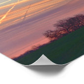 Oude Kentucky Barn op zonsopgang Poster (Hoek)