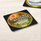 Oude Kentucky Whiskey Label Kartonnen Onderzetters (Schuin)