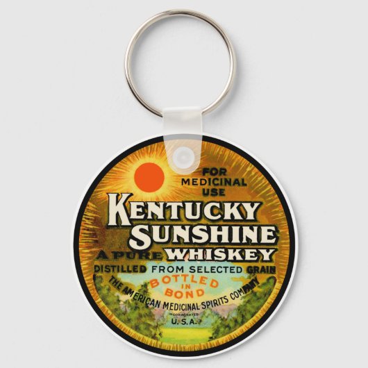 Oude Kentucky-whiskeylabel Sleutelhanger (Achterkant)