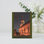 Oude kerk bij nacht briefkaart (Staand voorkant)