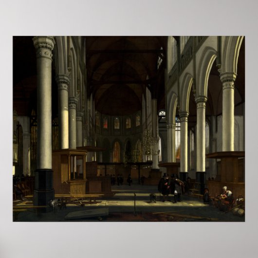 Oude Kerk - Emanuel de Witte Fine Art Poster (Voorkant)