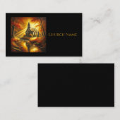 Oude kerk in een herfstbos visitekaartje (Voorkant / Achterkant)