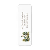Oude Kerk met Wilde Bloemen Adres Etiket (Voorkant)